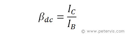 current gain beta formula.